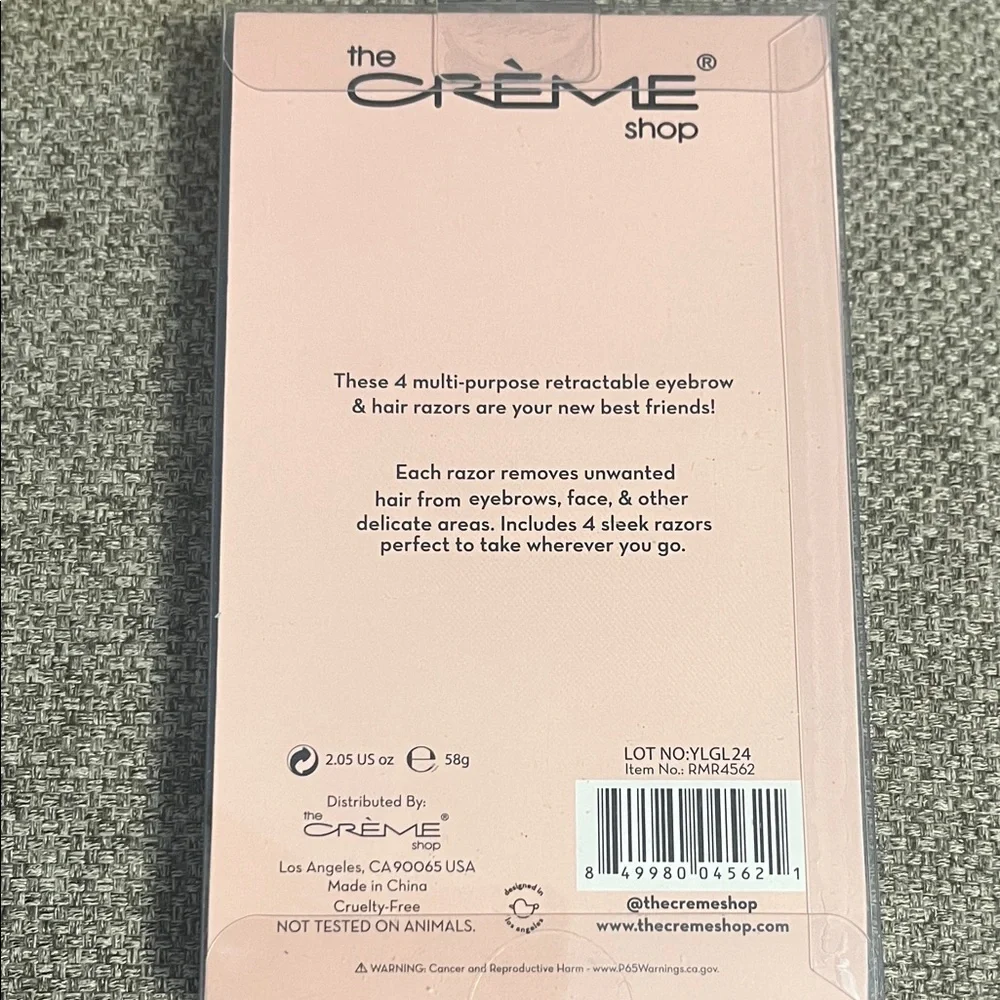 The Crème Shop Retractable Multi-Purpose Razors Set of 4, Compact, Convenient
